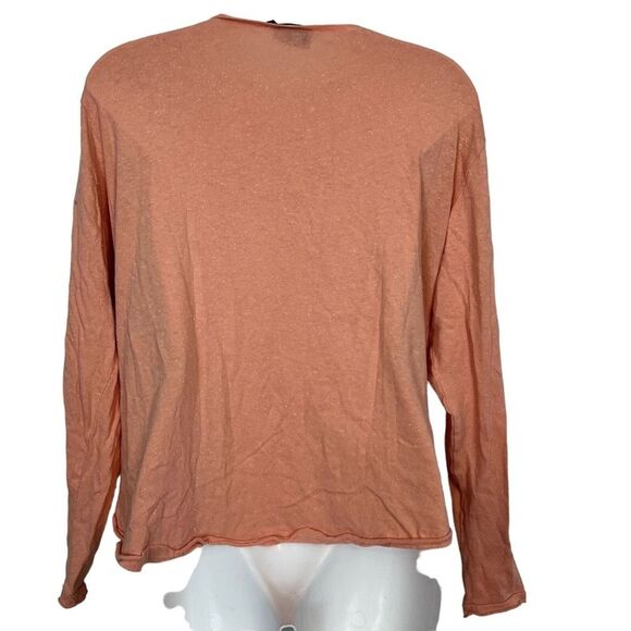 OUT FROM UNDER URBAN OUTFITTERS Pink Blouson Knit V-Neck Long Sleeve Top Shirt L - Picture 9 of 16